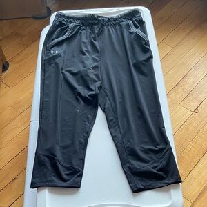 Under Armour Womens Charcoal & Black Capri XS